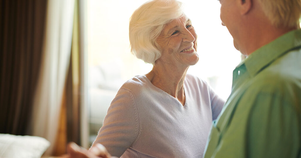 Elderly Couple smiling